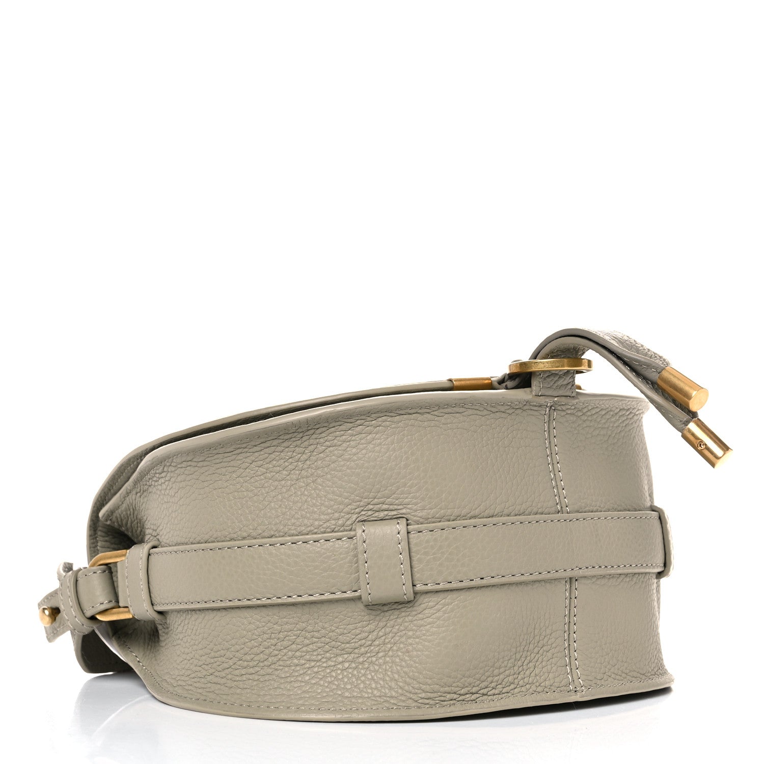 Chloe Calfskin Embroidery Mini Marcie Round Crossbody Bag Slate Green 4 of 9