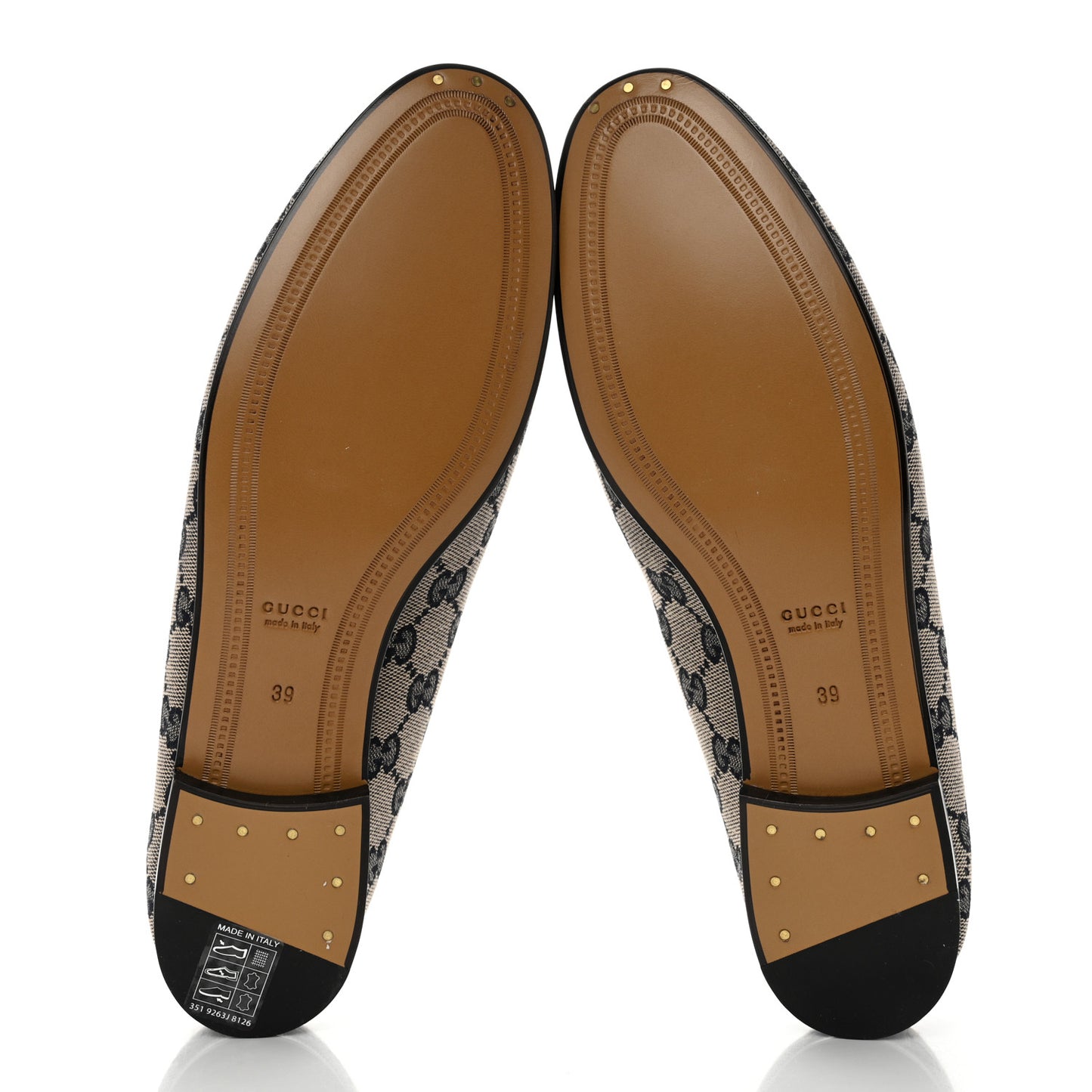 Monogram Malaga Kid Horsebit Womens Jordaan Loafers 39 Beige Blue