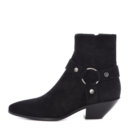 Saint Laurent Suede West Harness Ankle Booties 39 Black 1 of 8