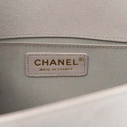 Chanel Caviar Quilted Medium Boy Flap Grey 6 of 10