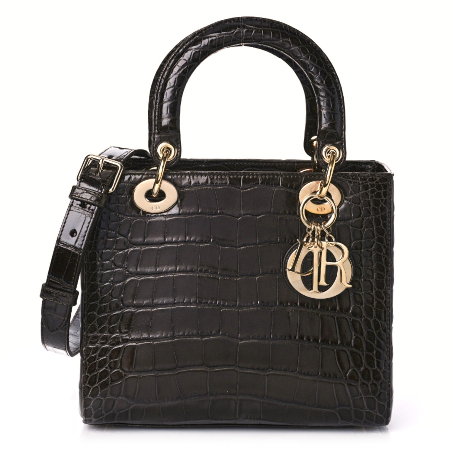 Christian Dior Alligator Medium Lady Dior Brown 1 of 8