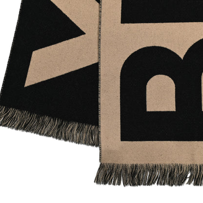 Burberry Wool Jacquard Logo Scarf Archive Beige 3 of 5
