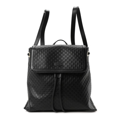 Gucci Microguccissima Drawstring Backpack Black 1 of 10