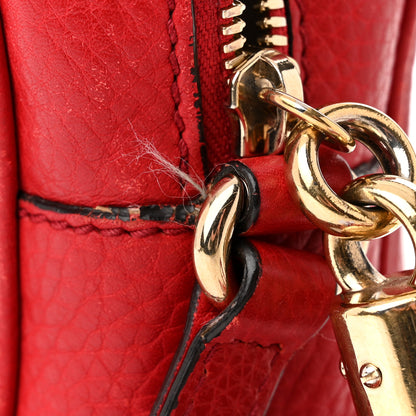 Gucci Pebbled Calfskin Small Soho Disco Bag Tabasco Red 13 of 19