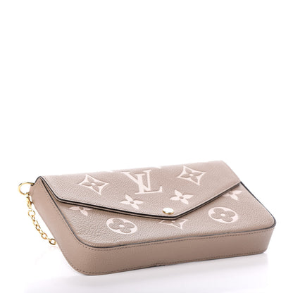 Louis Vuitton Empreinte Monogram Giant Felicie Pochette Tourterelle Creme 4 of 8