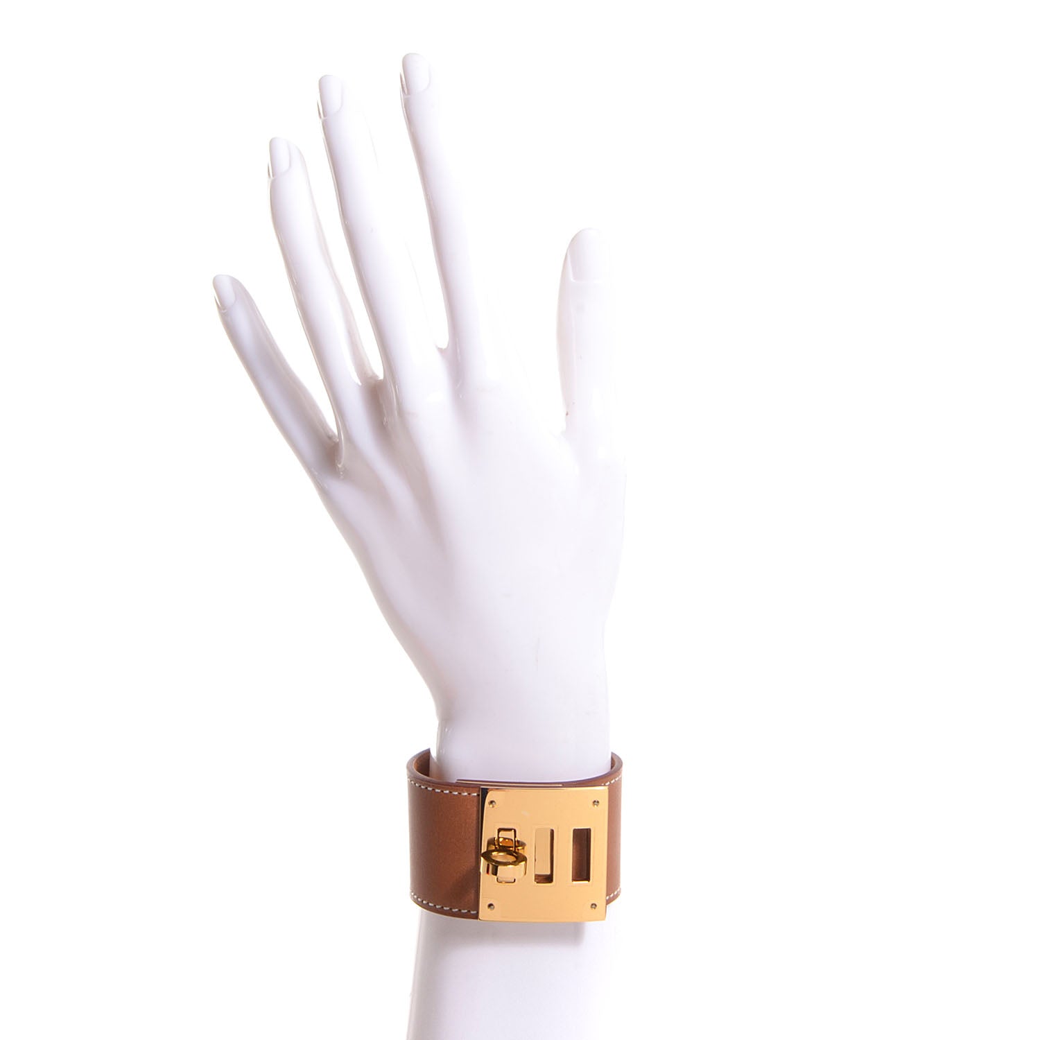 Hermes Natural Barenia Kelly Dog Bracelet 2 of 7