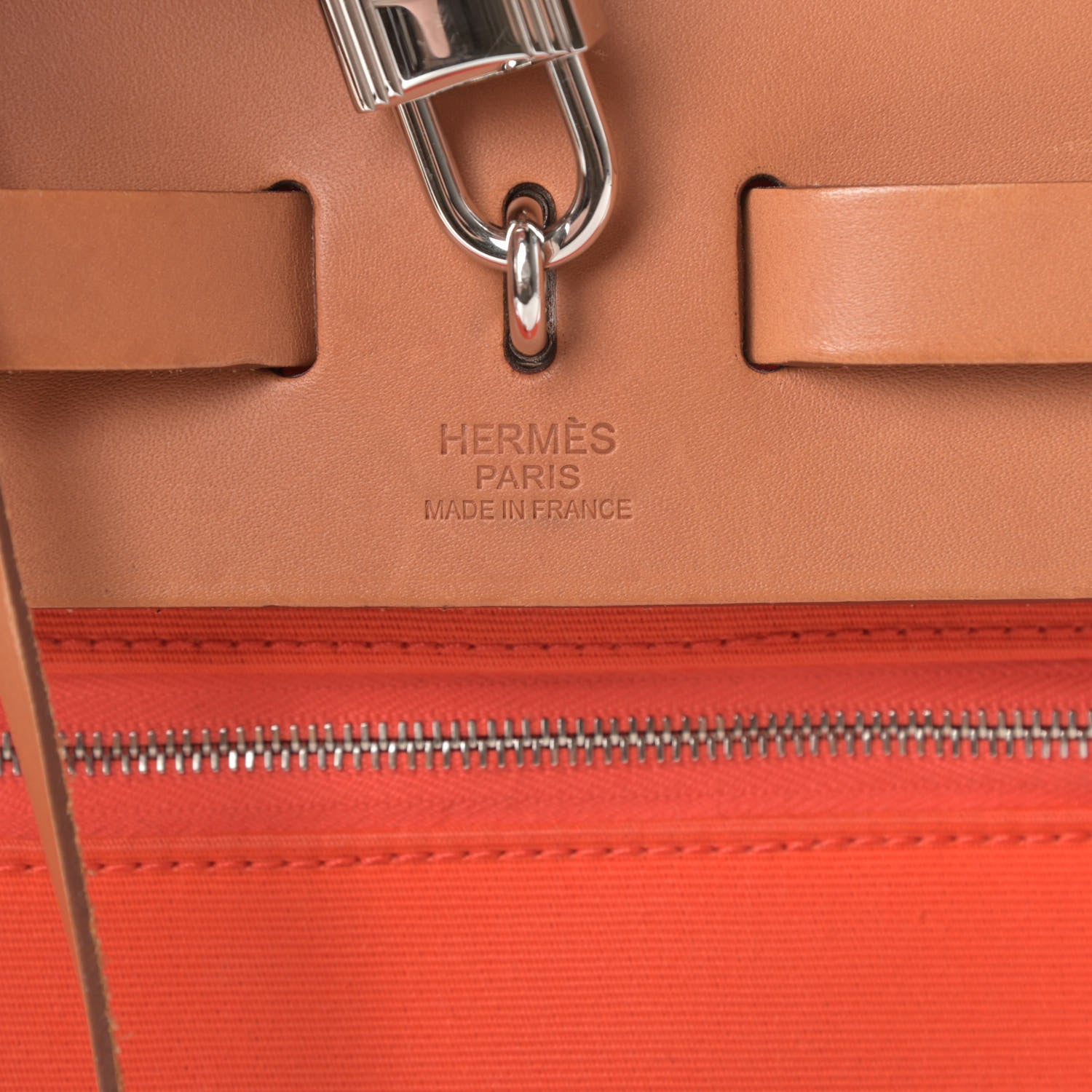 Hermes Vache Hunter Toile Herbag Zip 31 PM Capucine Fauve 7 of 20