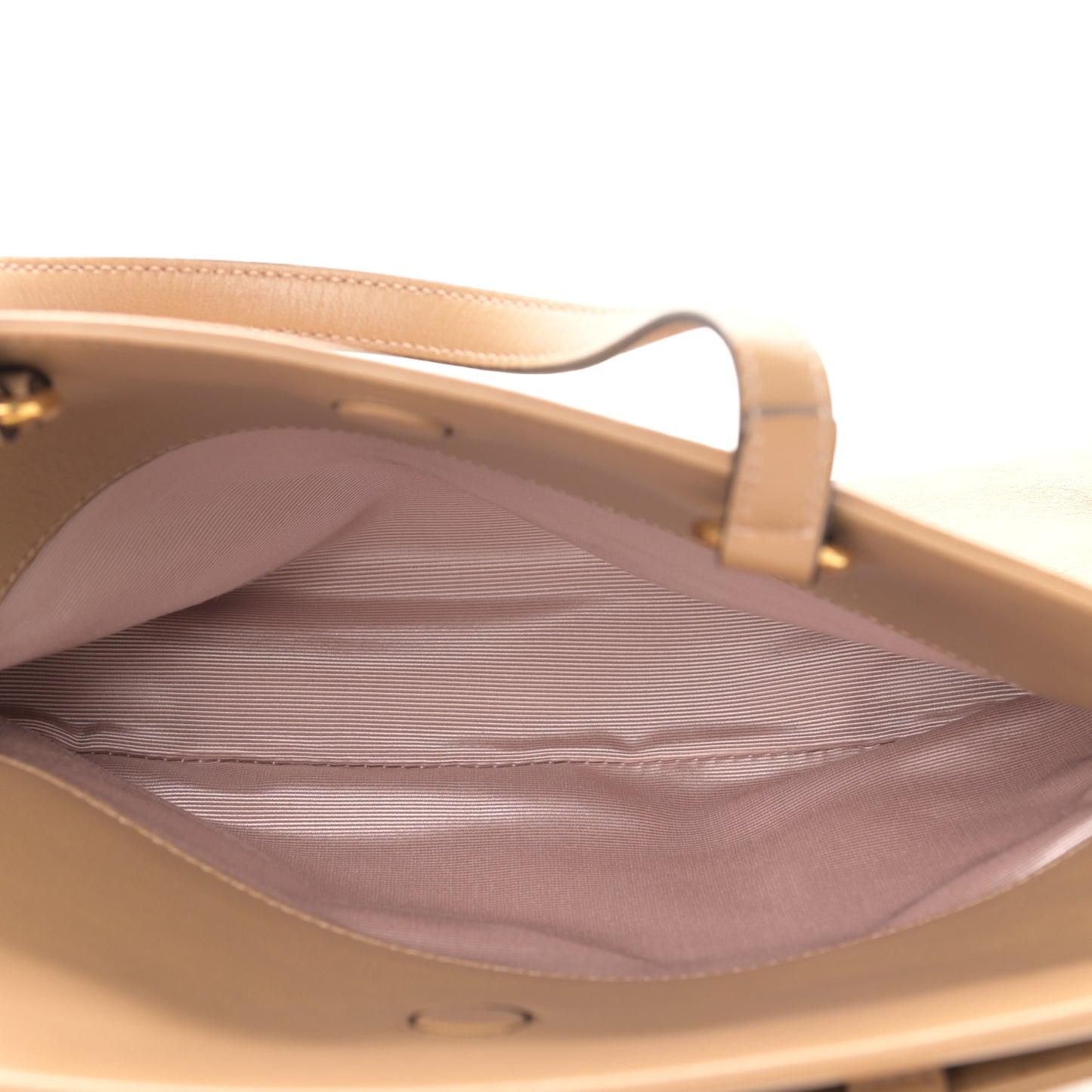 Lambskin Small Linea Matisse Top Handle Bag Natural Tan