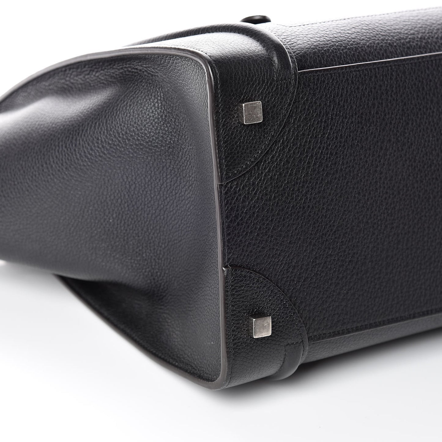 Drummed Calfskin Mini Luggage Black