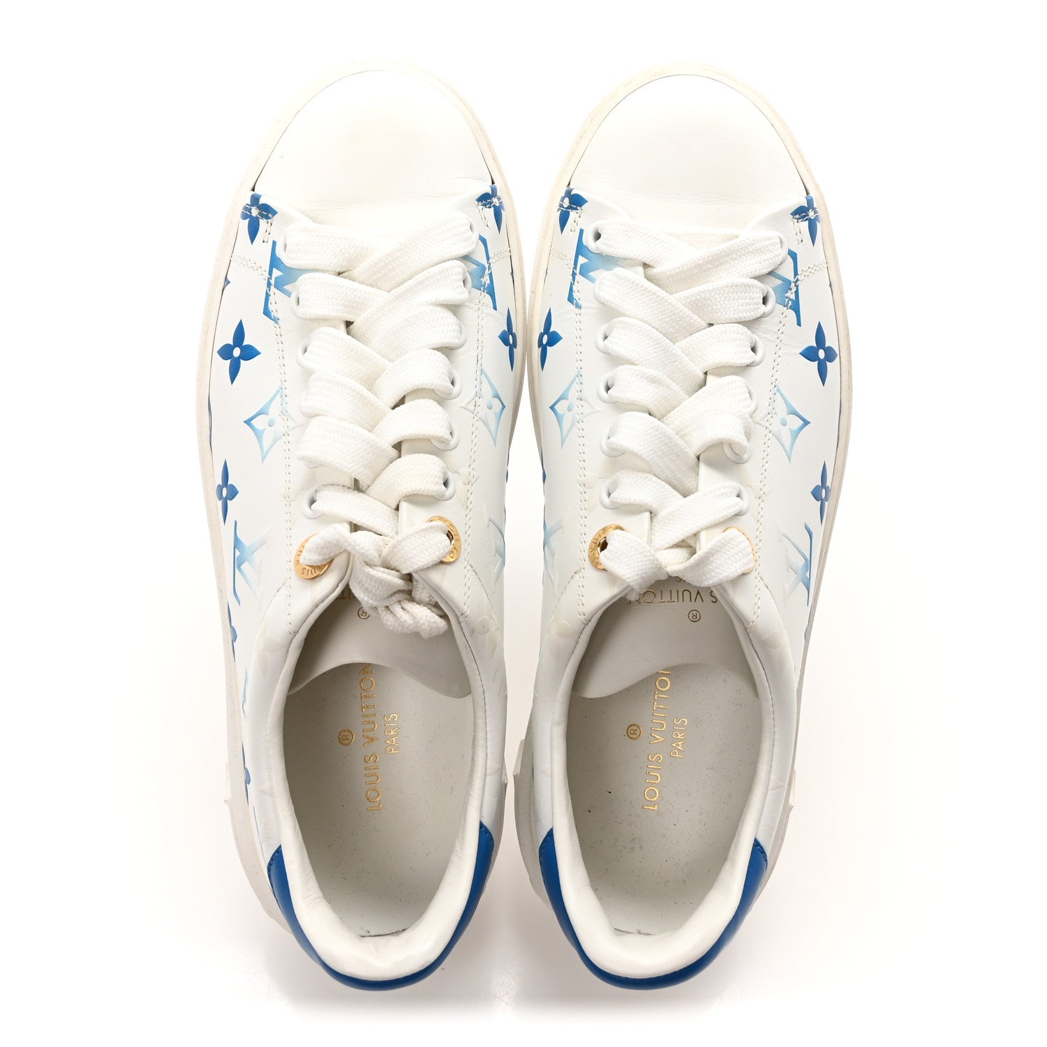 Louis Vuitton Monogram Time Out Sneakers 36.5 Blue 2 of 8