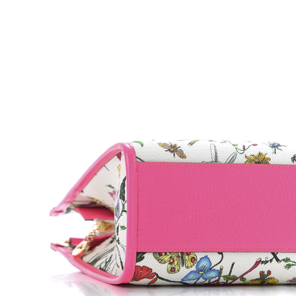 Gucci Canvas Medium Flora Tote Fuchsia 8 of 9
