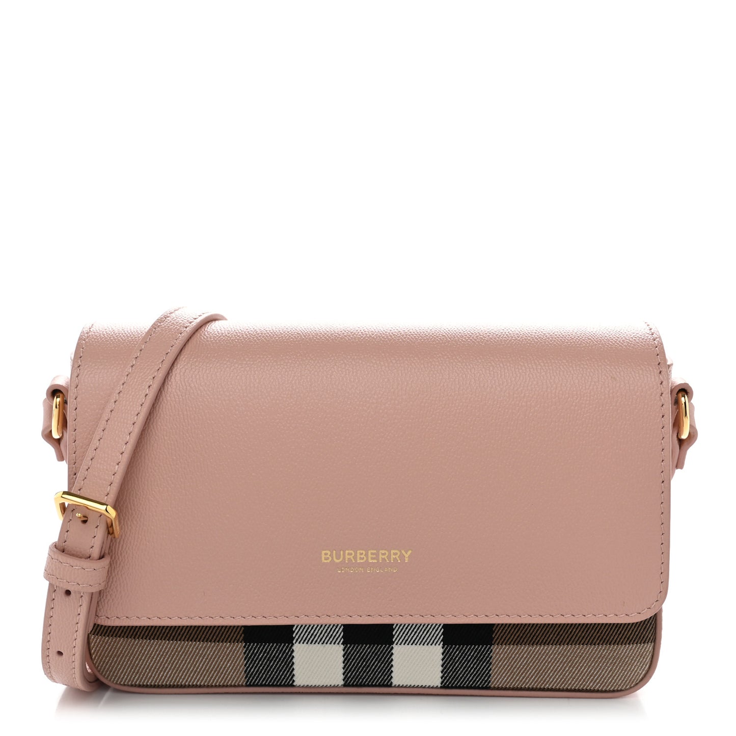 Grained Calfskin House Check Tartan Mix New Hampshire Dusky Pink