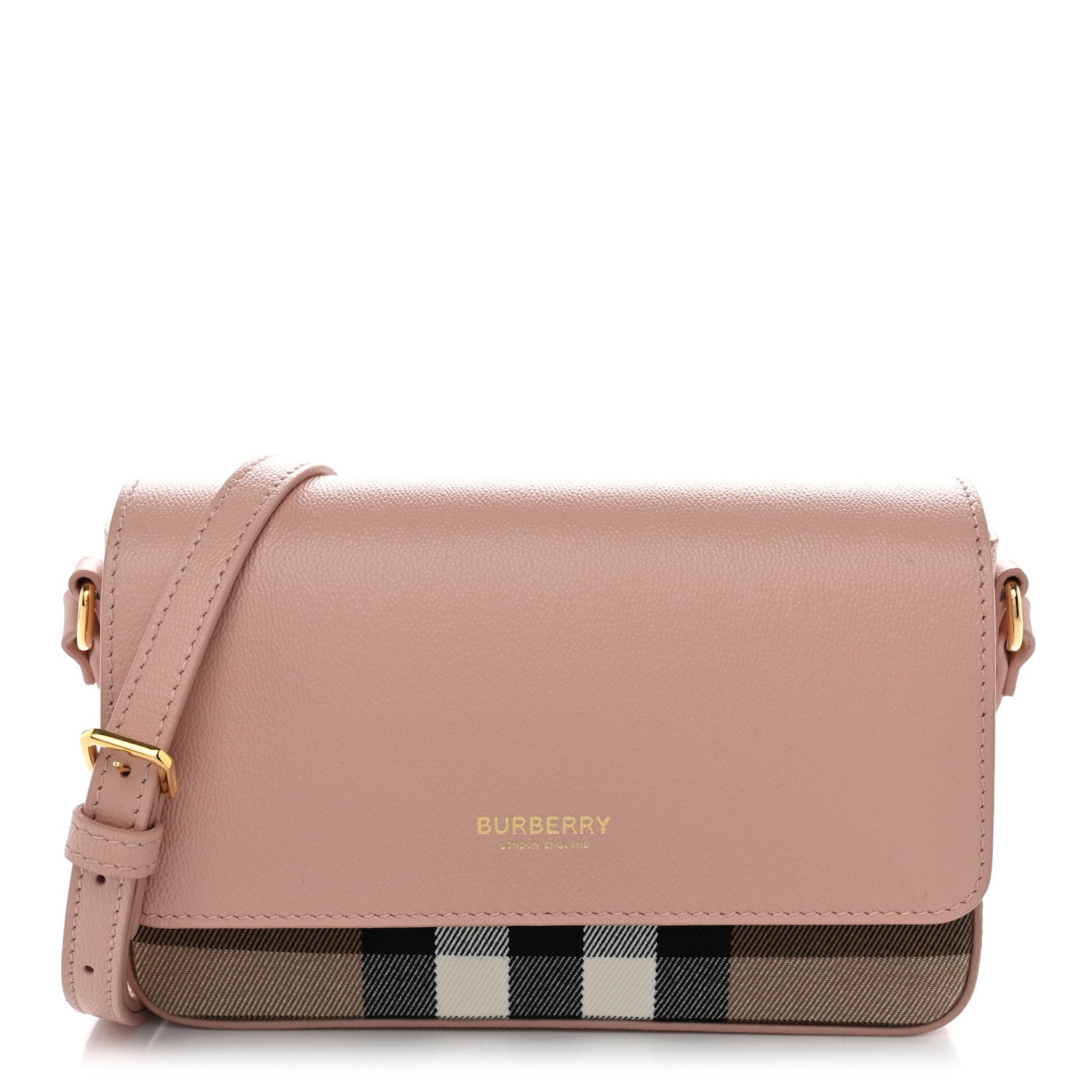 Burberry Grained Calfskin House Check Tartan Mix New Hampshire Dusky Pink 1 of 11