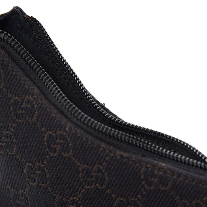 Gucci Denim Monogram Small Hobo Dark Brown 10 of 14
