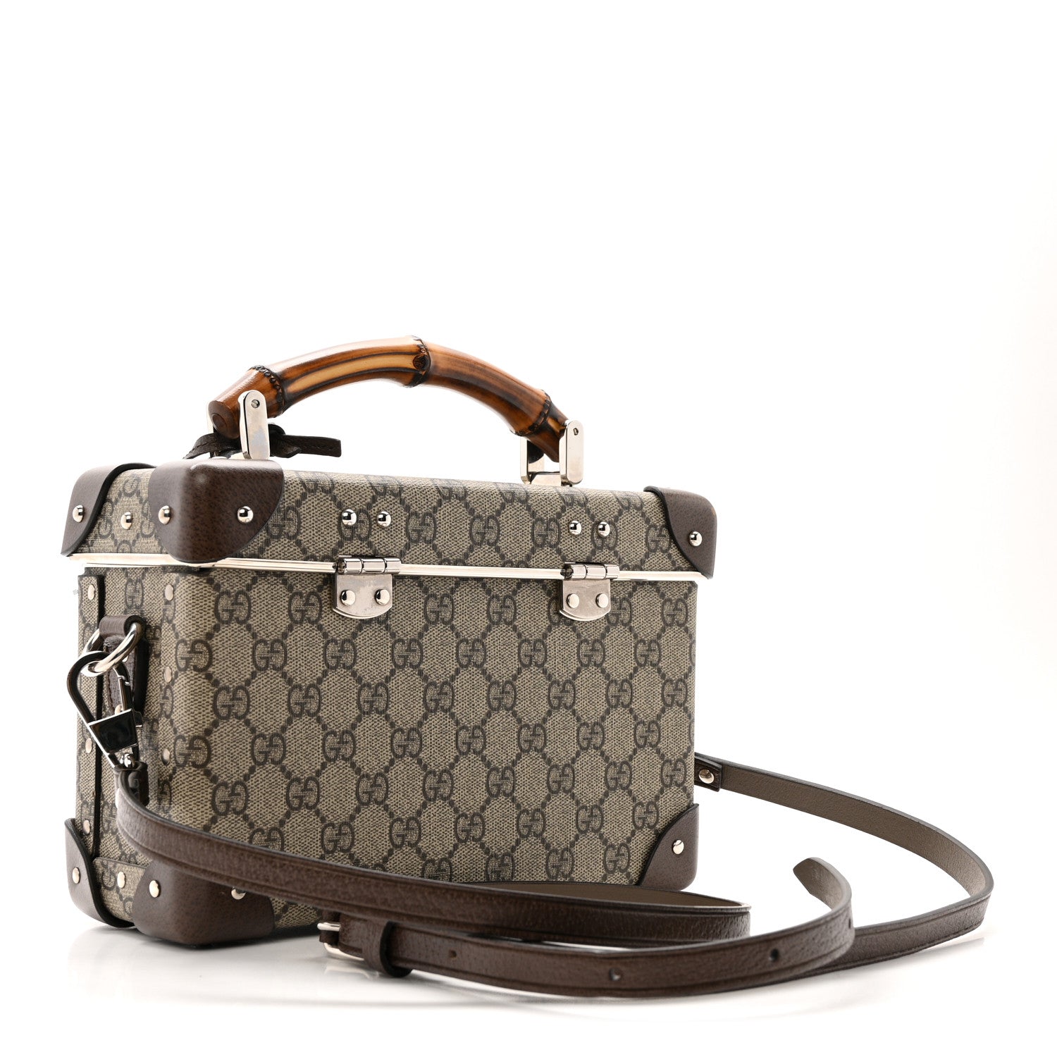 Gucci GG Supreme Monogram Globe-Trotter Beauty Case Brown 3 of 14