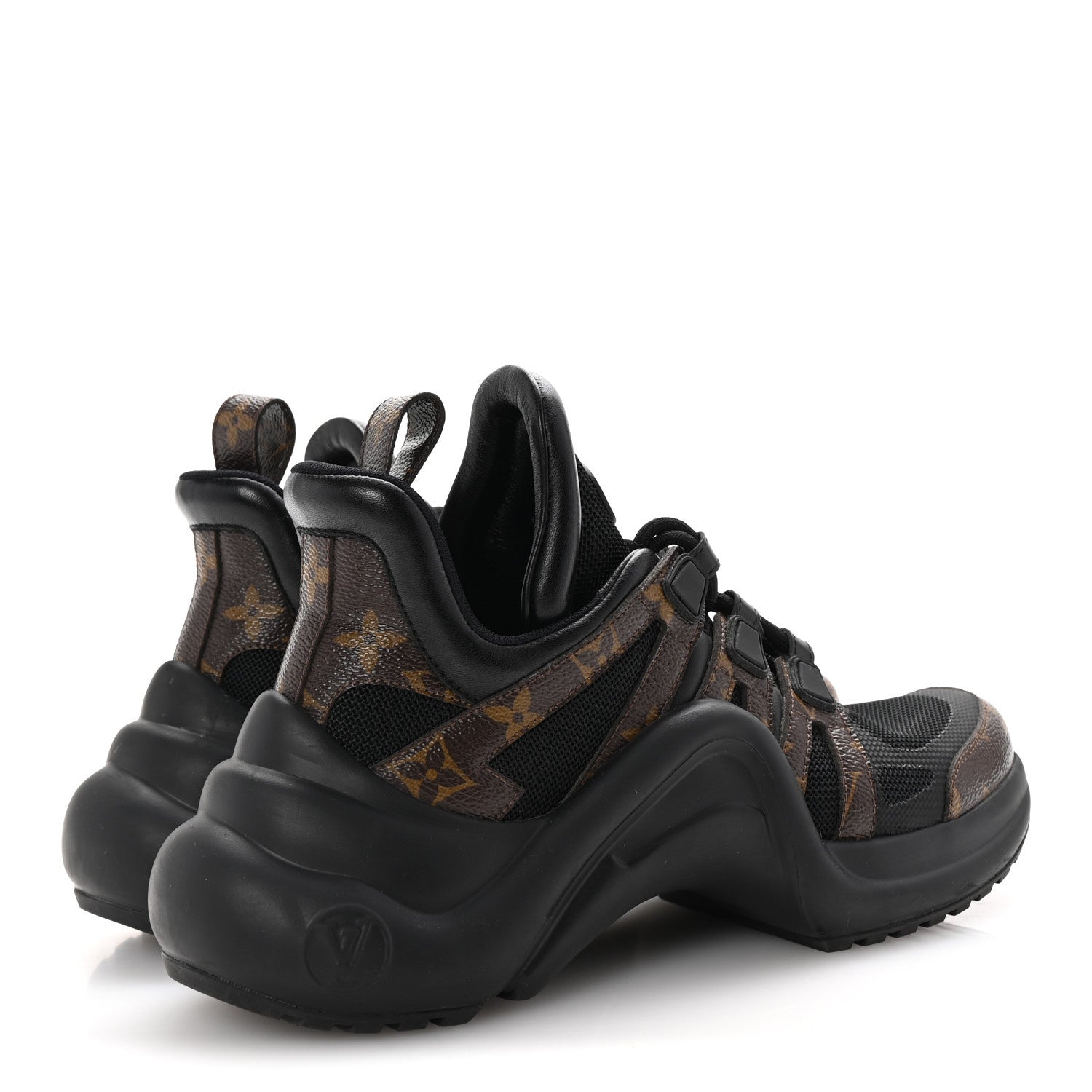Louis Vuitton Calfskin Patent Monogram LV Archlight Sneakers 38 Black 5 of 9