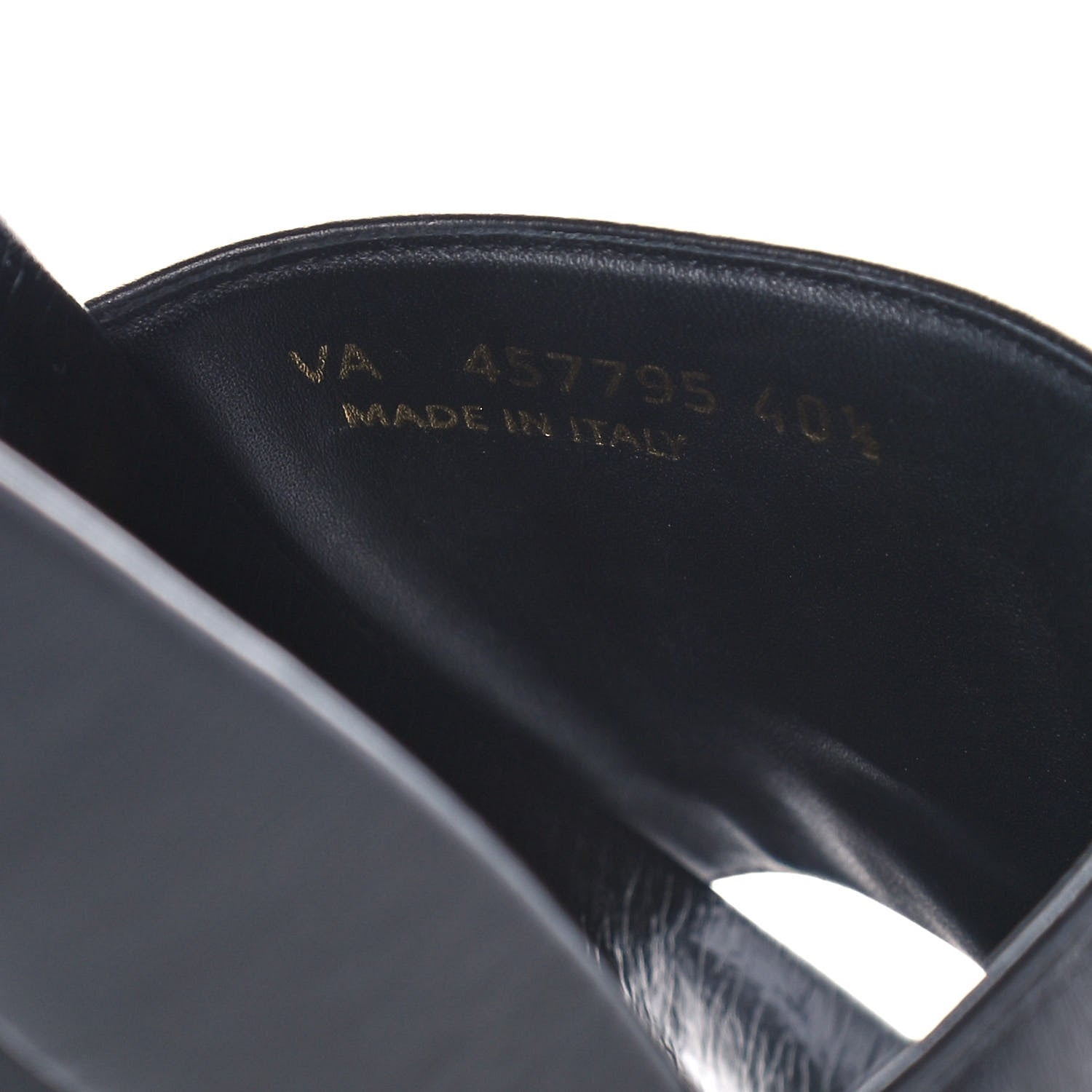 Saint Laurent Lambskin Joan Slide Sandals 40.5 Black 8 of 9