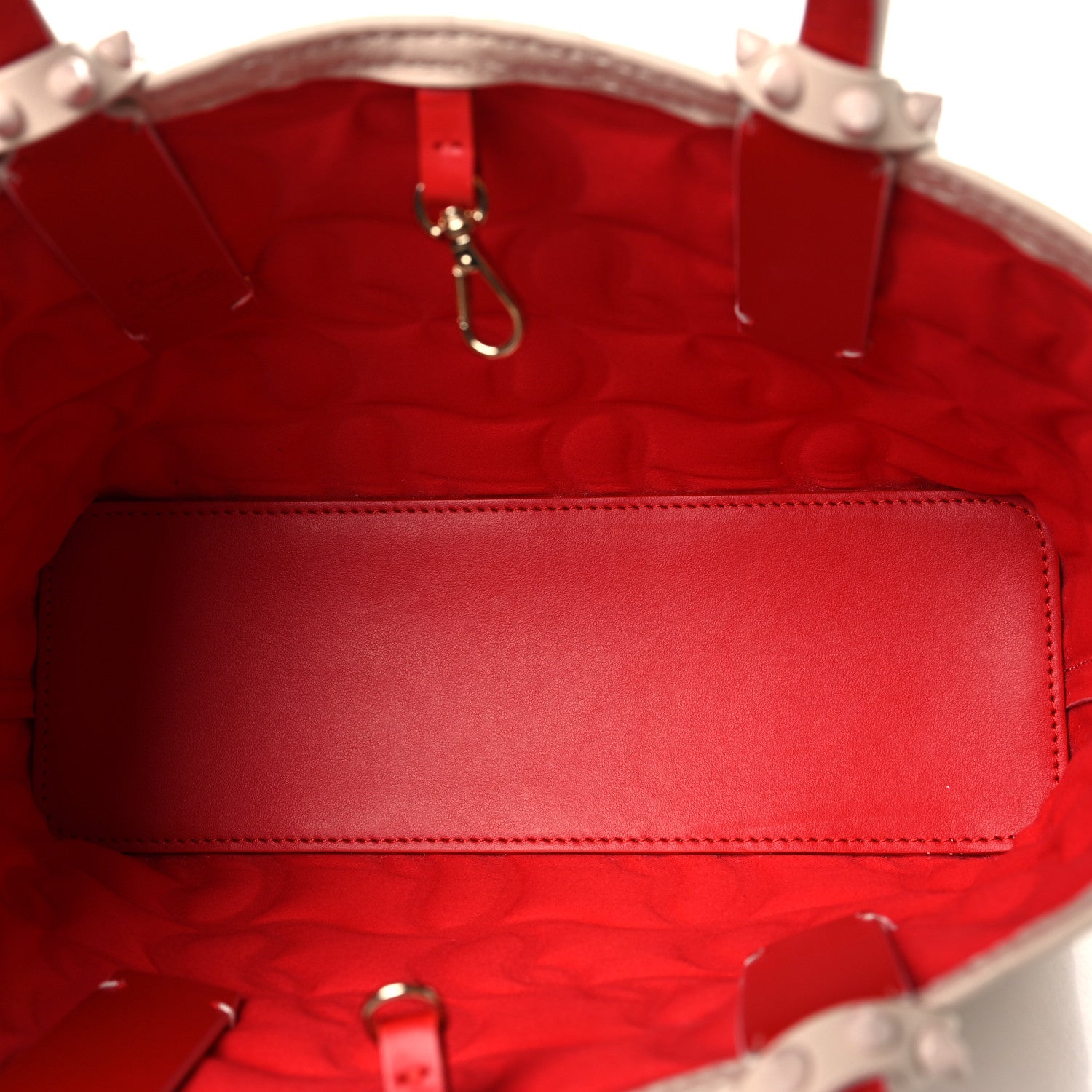 Christian Louboutin Nappa Embossed Mini East West Cabata Tote Leche 5 of 10