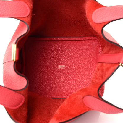 Hermes Taurillon Clemence Picotin Lock 18 PM Rose Jaipur 7 of 10