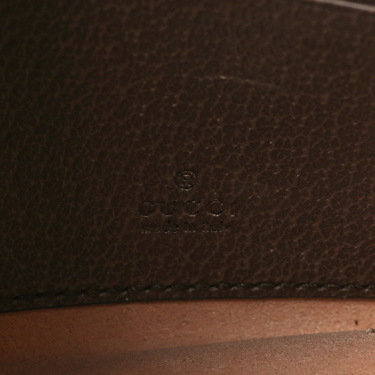GG Supreme Monogram Textured Calfskin Web Mini Ophidia Half Moon Hobo Beige Ebony New Acero