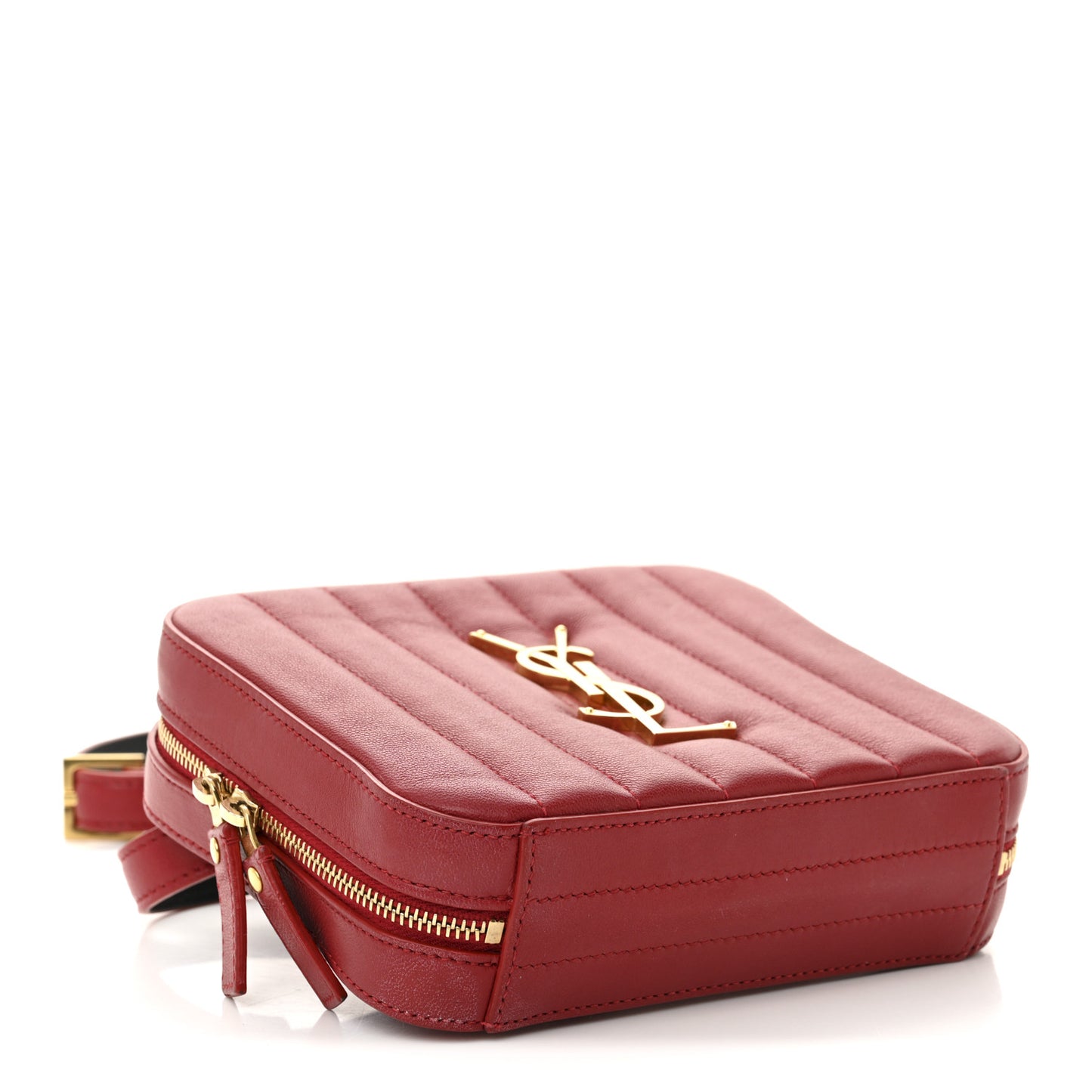 Lambskin Matelasse Vicky Monogram Belt Bag Eros Red