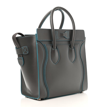 Celine Satin Debossed Calfskin Micro Luggage Anthracite 2 of 4