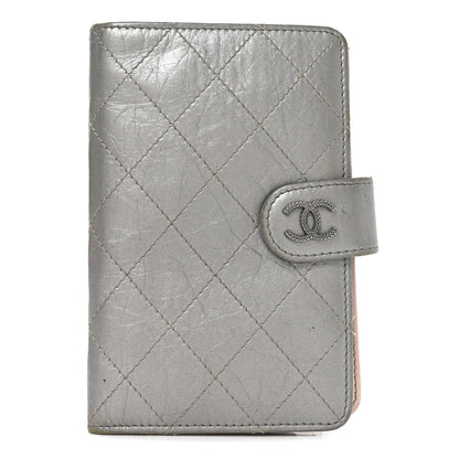 Chanel Metallic Aged Calfskin Quilted Palette Flap Wallet Silver 1 of 9