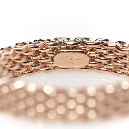 Tiffany 18K Rose Gold Narrow Mesh Somerset Ring 49 4.75 4 of 5