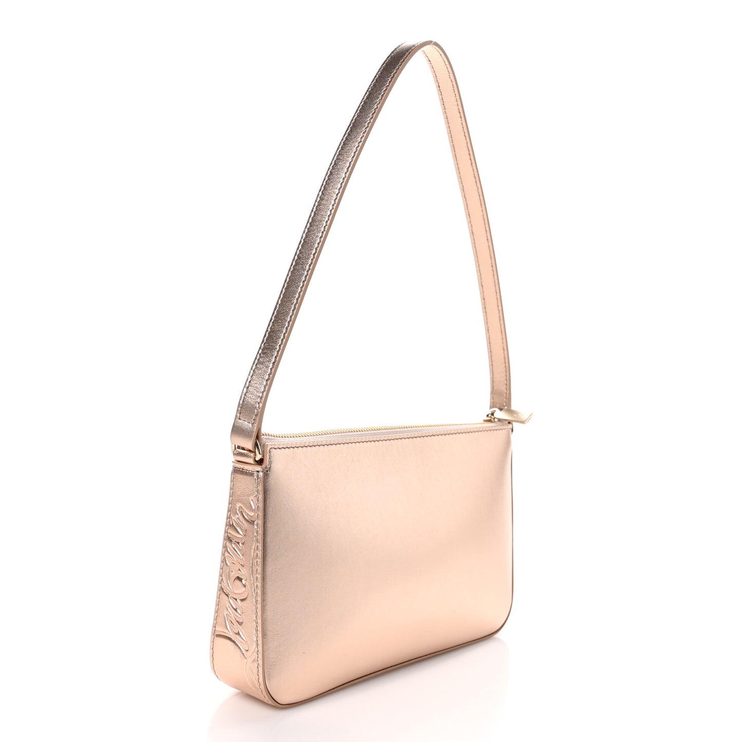 Metallic Nappa Loubila Shoulder Bag Leche
