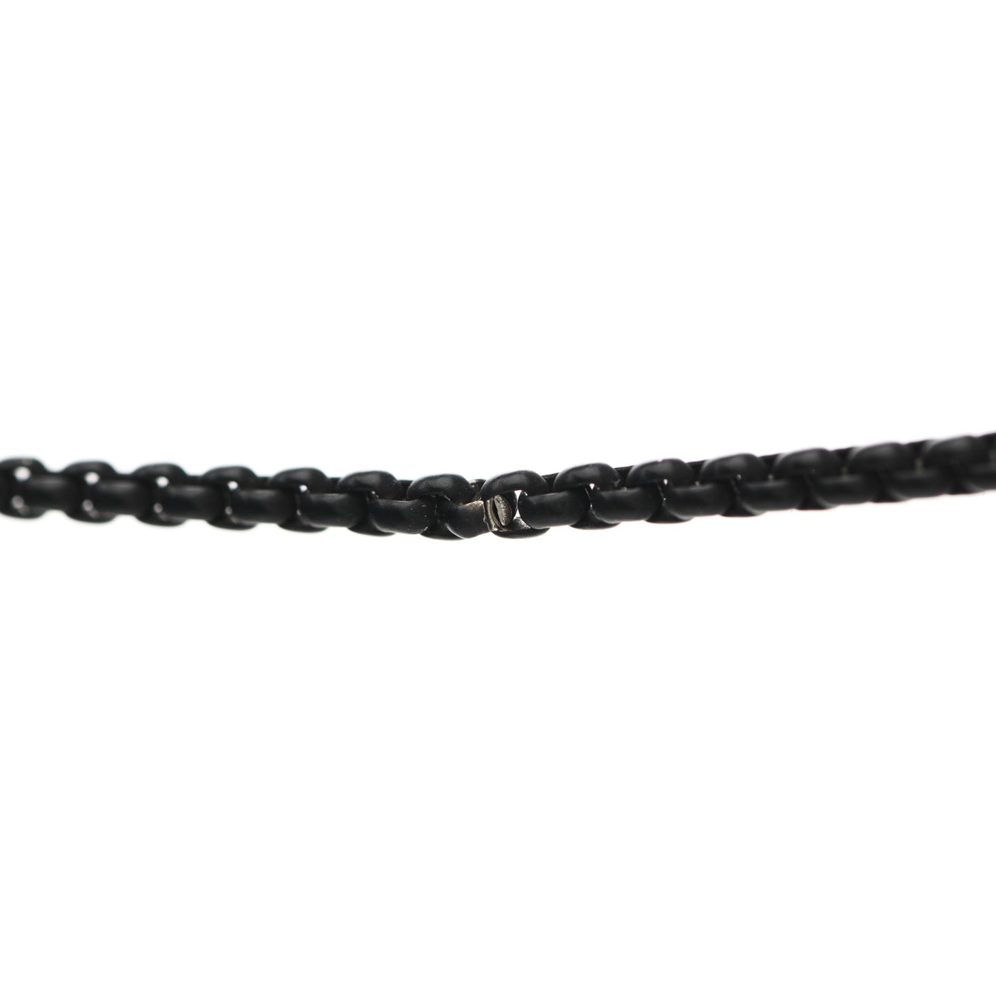 Stainless Steel 14K Yellow Gold Acrylic Bel Aire Chain Necklace Black