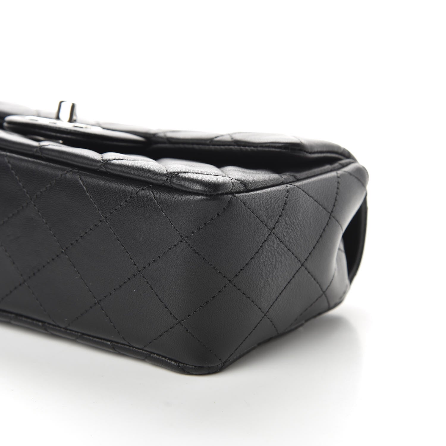 Chanel Lambskin Quilted Mini Rectangular Flap Black 7 of 11