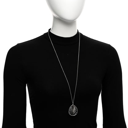 Tiffany Sterling Silver Black Onyx Paloma Picasso Villa Palm Pendant Necklace 2 of 5
