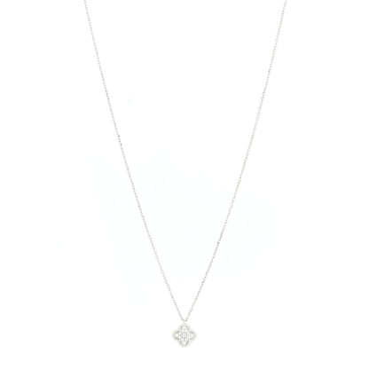 Van Cleef & Arpels 18K White Gold Diamond Sweet Alhambra Pendant Necklace 1 of 5