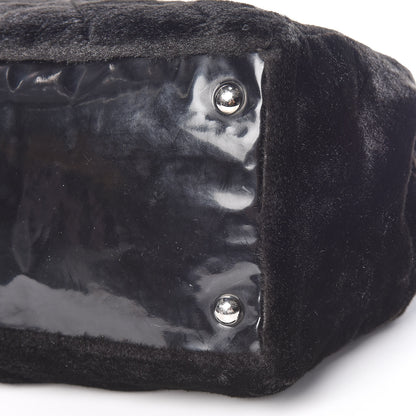 Chanel Fantasy Fur Quilted Camellia Tote Black 9 of 9
