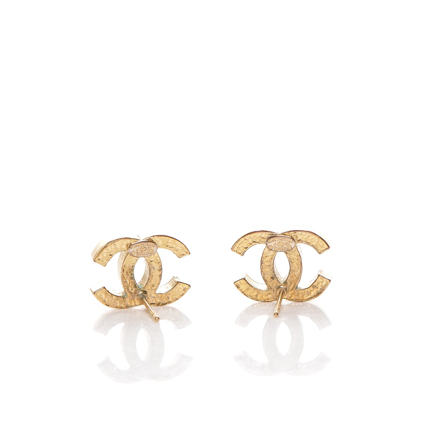 Chanel CC Earrings Gold 3 of 4
