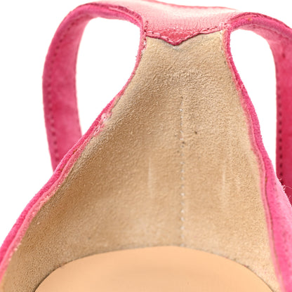 Christian Louboutin Suede Rampoldi 120 Ankle Strap Pumps 38 Pink 17 of 17