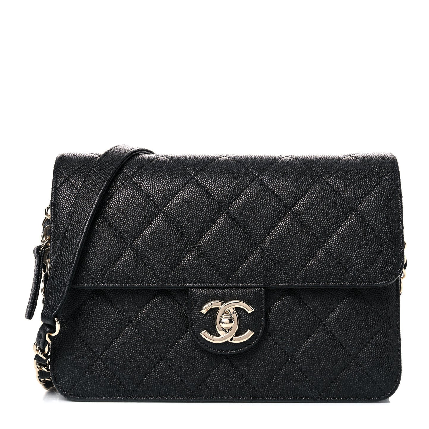 Caviar Quilted Large Like A Wallet Flap Black