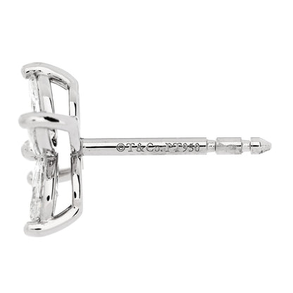 Tiffany Platinum Diamond .92ct Medium Victoria Earrings 4 of 4