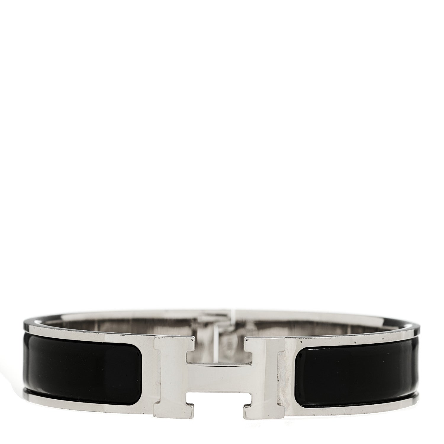 Hermes Enamel Narrow Clic Clac H Bracelet PM Black 1 of 4