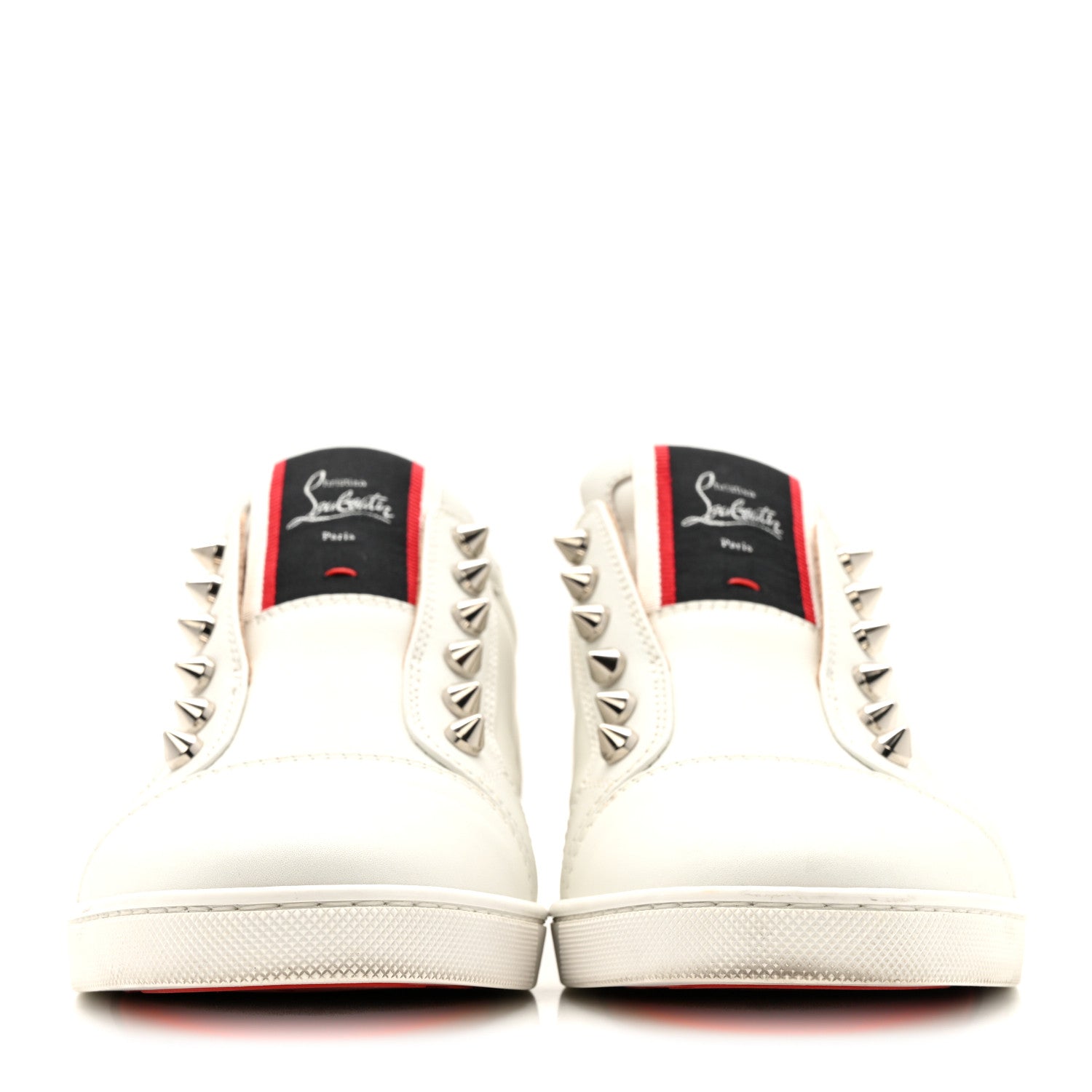 Christian Louboutin Calfskin Womens F.A.V Fique A Vontade Flat Sneakers 38 White 6 of 26