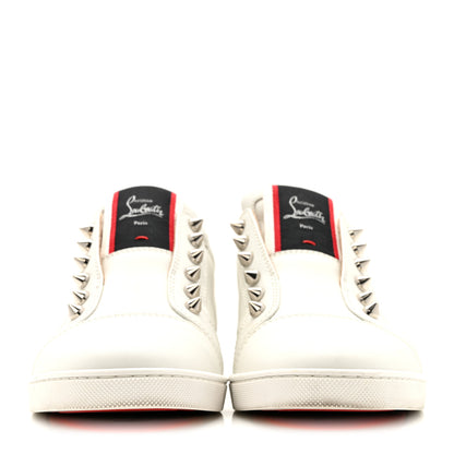 Christian Louboutin Calfskin Womens F.A.V Fique A Vontade Flat Sneakers 38 White 6 of 26