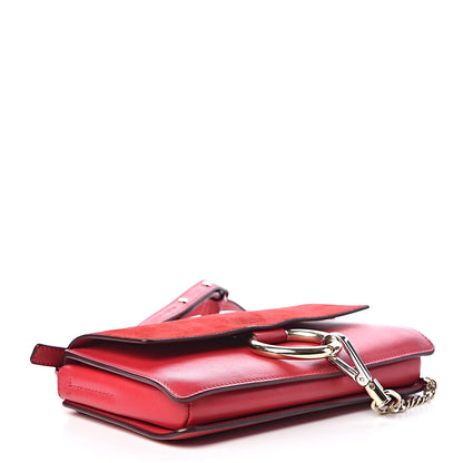Chloe Suede Calfskin Small Faye Shoulder Bag Tulip Red 4 of 15