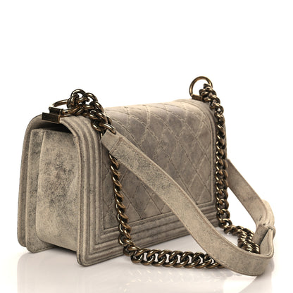 Chanel Iridescent Calfskin Quilted Medium Boy Flap Beige 2 of 11