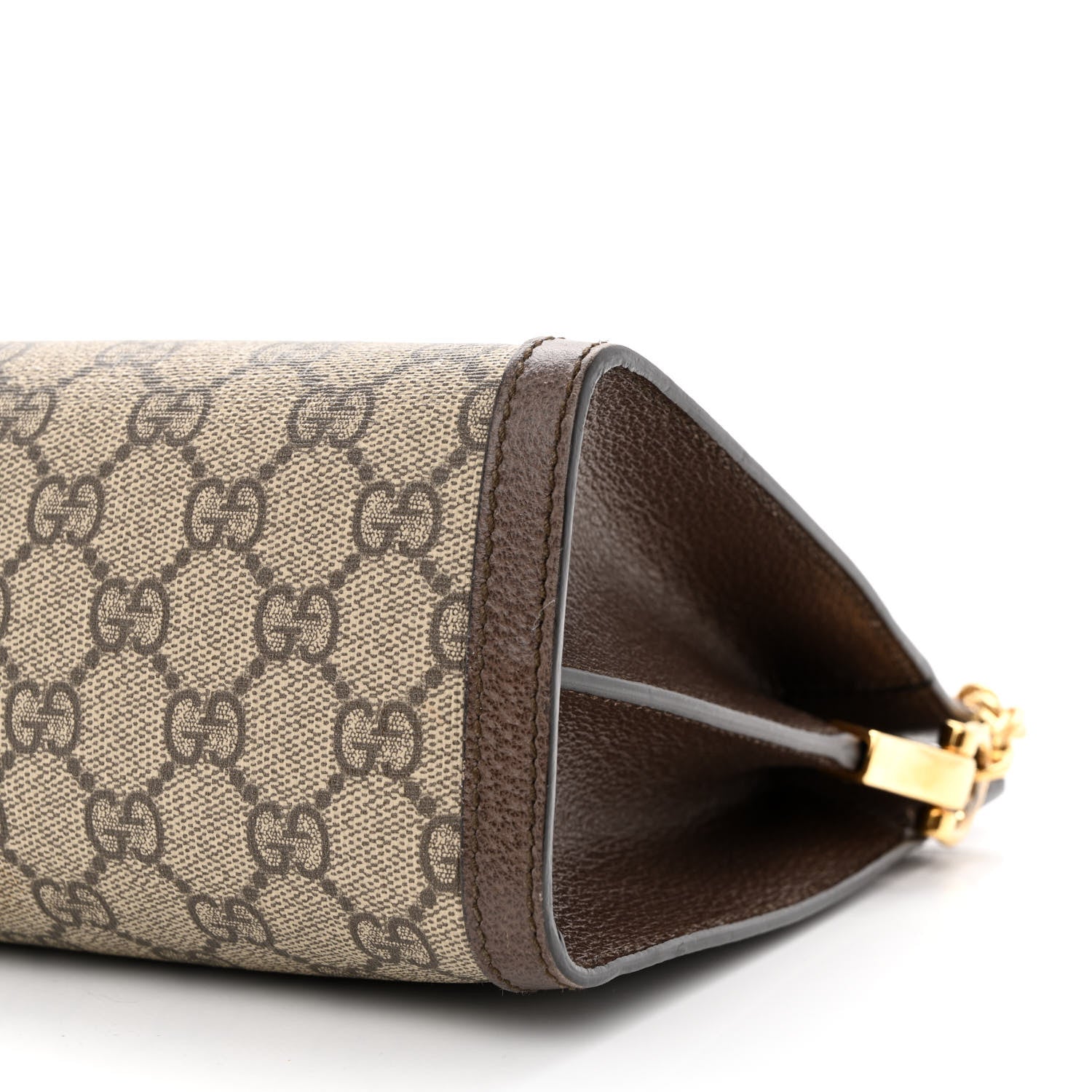 Gucci GG Supreme Monogram Web Medium Ophidia Chain Shoulder Bag Brown 9 of 12
