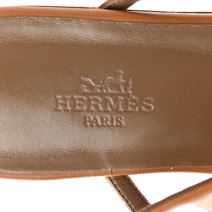 Hermes Nappa Womens Beach Sandals 36 Beige Dore 7 of 8
