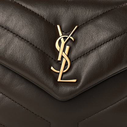 Saint Laurent Calfskin Y Quilted Monogram Toy Loulou Crossbody Bag Soil Brown 8 of 10
