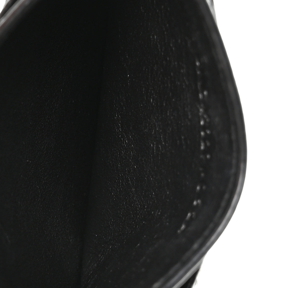 Grain De Poudre Matelasse Chevron Monogram Credit Card Case Black