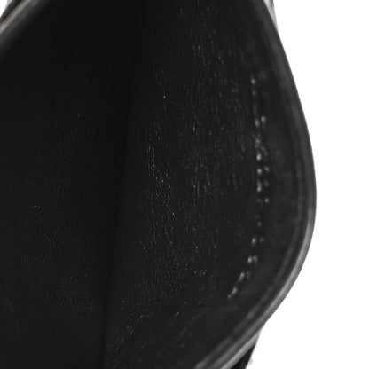 Saint Laurent Grain De Poudre Matelasse Chevron Monogram Credit Card Case Black 5 of 8