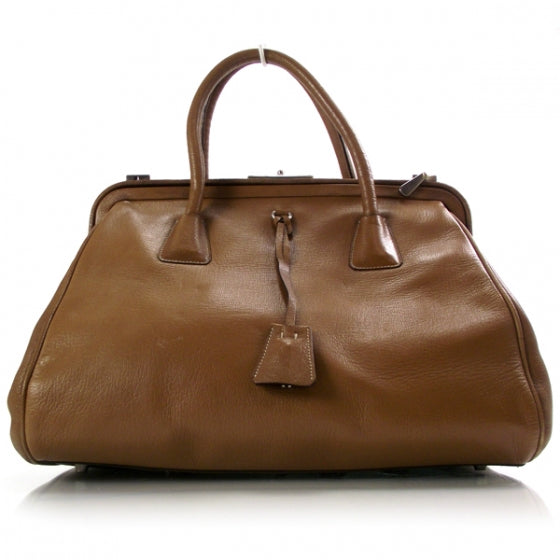Prada Goatskin Cerniera Doctor Bag Brandy 1 of 10