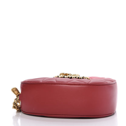 Dolce & Gabbana Calfskin Devotion Heart Zip Crossbody Bag Red 4 of 12